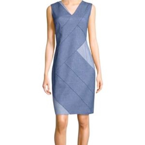 Elie Tahari Dresses & Skirts - Elie Tahari sleeveless denim sheath dress